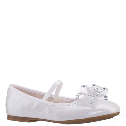 Girls Sidnee White Ballet Dress Shoes | Nina Shoes