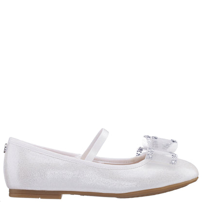Girls Sidnee White Ballet Dress Shoes | Nina Shoes