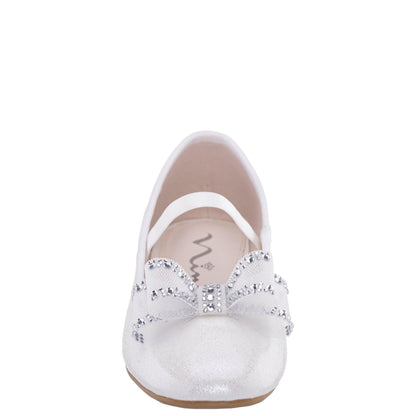 Girls Sidnee White Ballet Dress Shoes | Nina Shoes