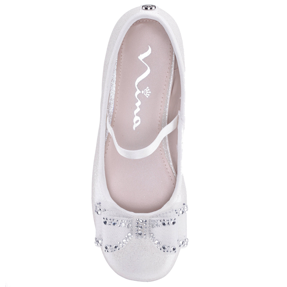 Girls Sidnee White Ballet Dress Shoes | Nina Shoes