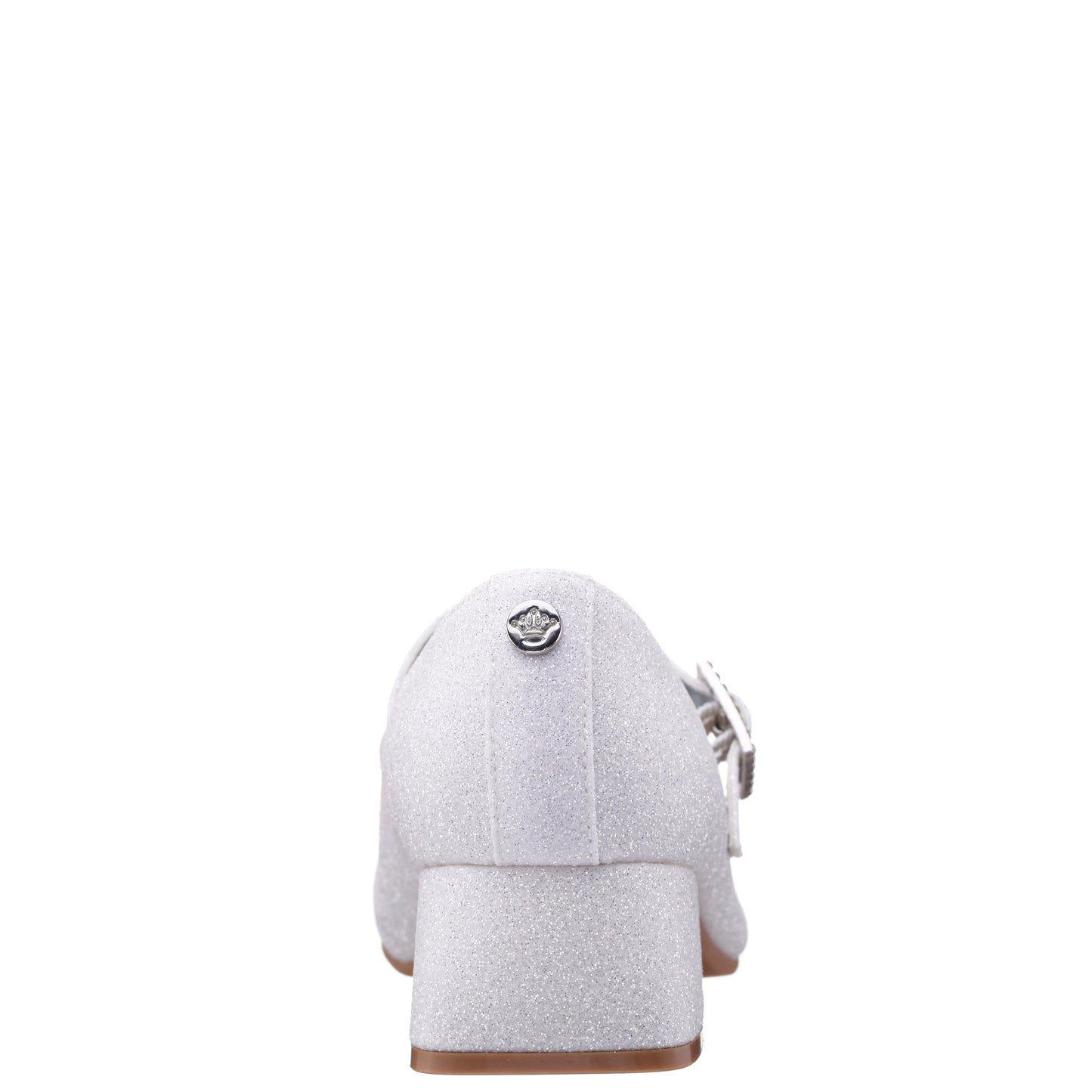 Girls Mila White Glitter Mary Jane Dress Shoe | Nina Shoes