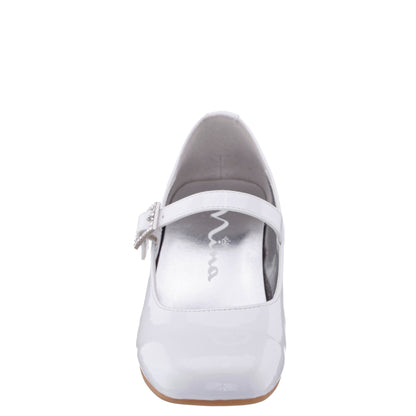 Girls Mila White Patent Mary Jane Dress Shoe | Nina Shoes