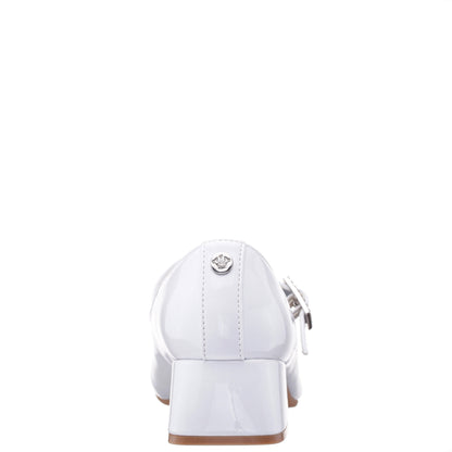 Girls Mila White Patent Mary Jane Dress Shoe | Nina Shoes