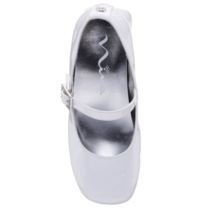 Girls Mila White Patent Mary Jane Dress Shoe | Nina Shoes