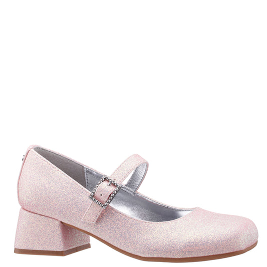 Girls Mila Pink Glitter Mary Jane Dress Shoe | Nina Shoes