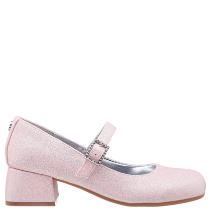 Girls Mila Pink Glitter Mary Jane Dress Shoe | Nina Shoes