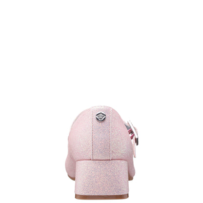 Girls Mila Pink Glitter Mary Jane Dress Shoe | Nina Shoes