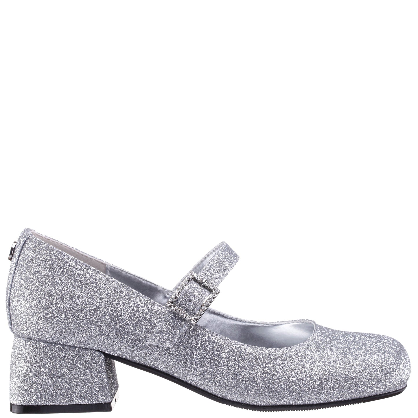 Girls Mila Silver Glitter Mary Jane Dress Shoe | Nina Shoes