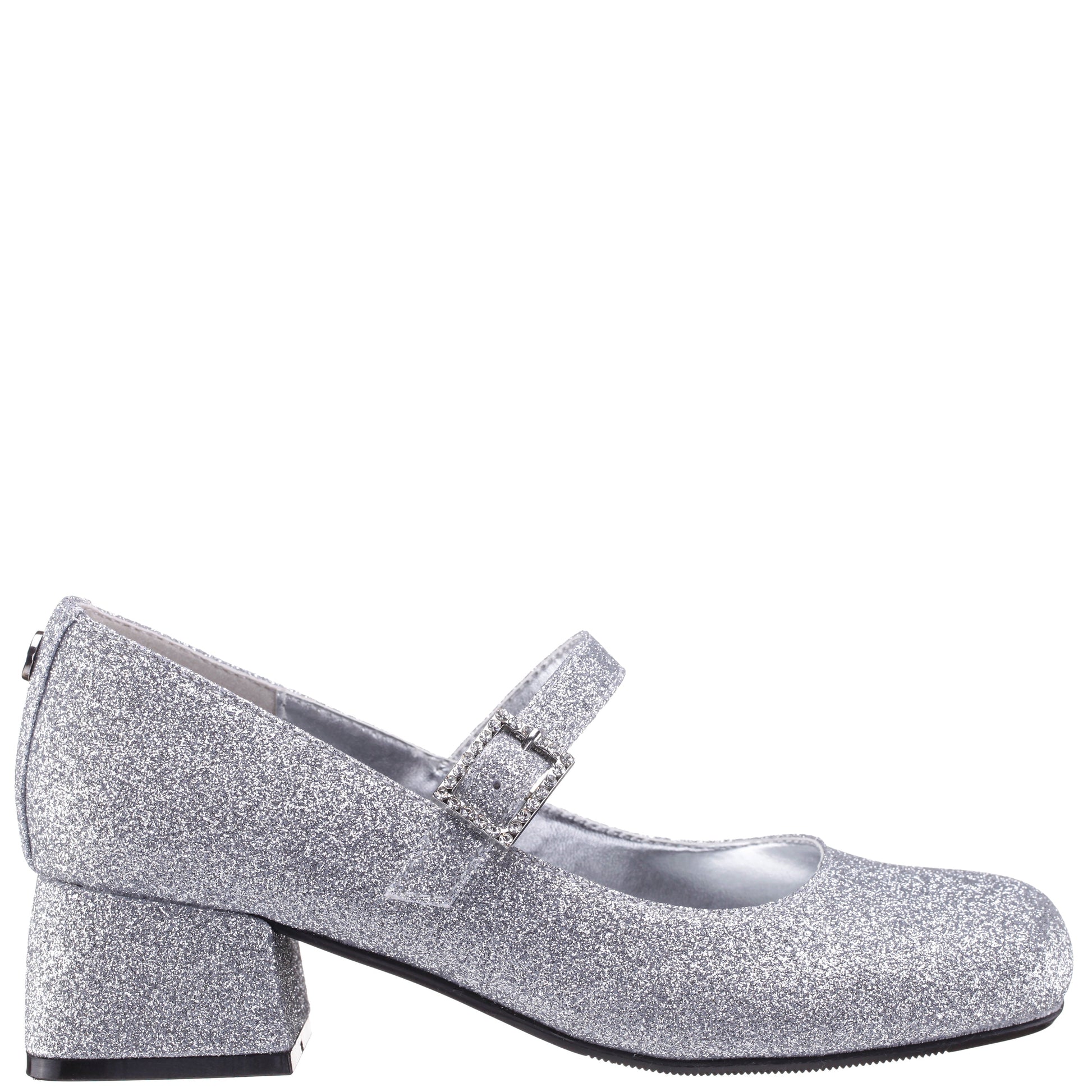 Girls Mila Silver Glitter Mary Jane Dress Shoe | Nina Shoes