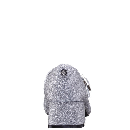 Girls Mila Silver Glitter Mary Jane Dress Shoe | Nina Shoes