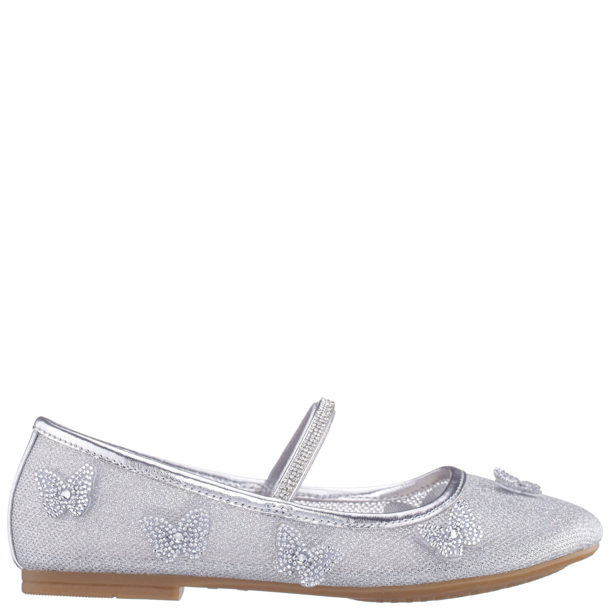 Girls Noula Silver Mesh Ballet Shoe | Nina Shoes