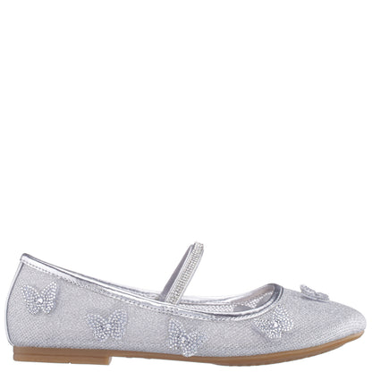 Girls Noula Silver Mesh Ballet Shoe | Nina Shoes