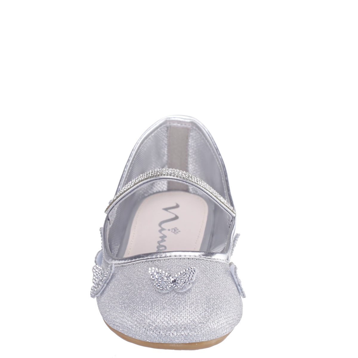 Girls Noula Silver Mesh Ballet Shoe | Nina Shoes