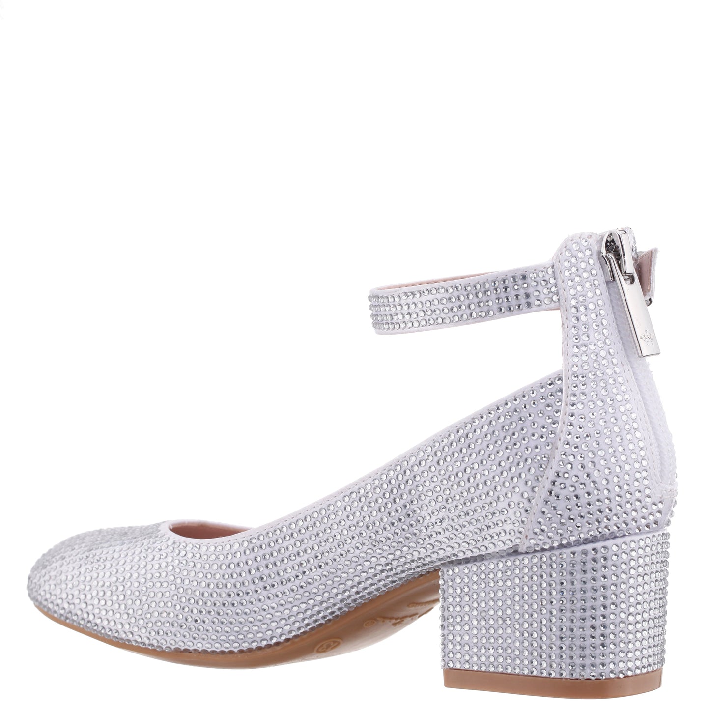 Girls Lennie2 White Rhinestone Dress Shoes | Nina Shoes