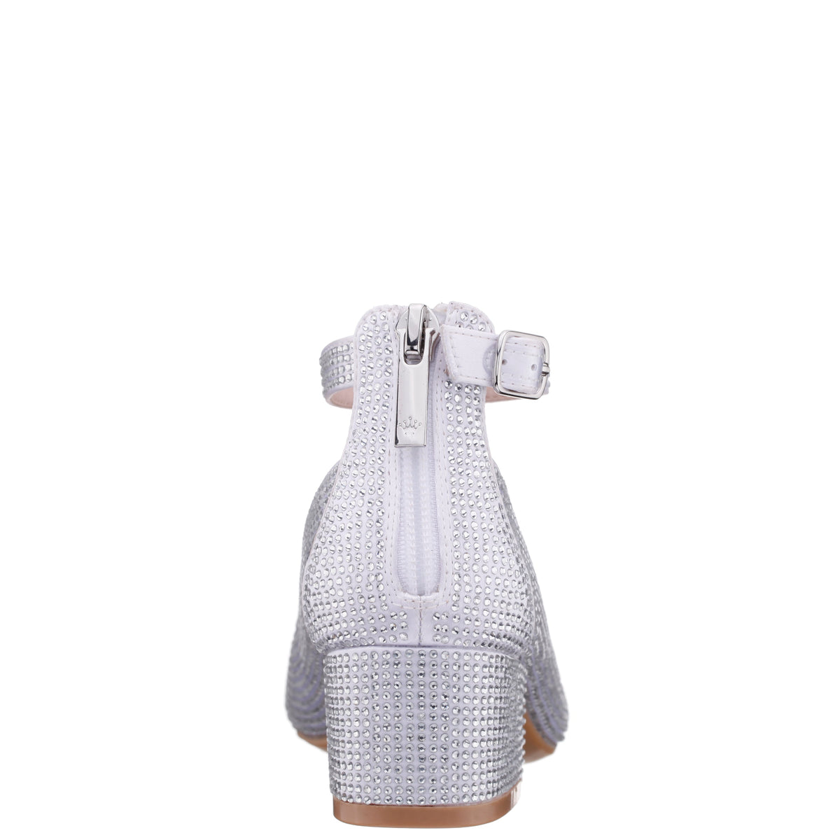 Girls Lennie2 White Rhinestone Dress Shoes | Nina Shoes
