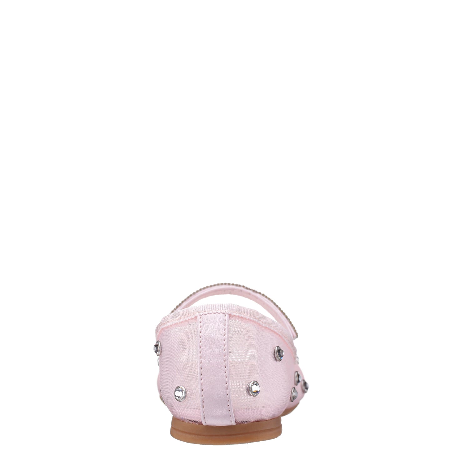 Girls Leva Pink Rhinestone Mesh Ballet Flats | Nina Shoes