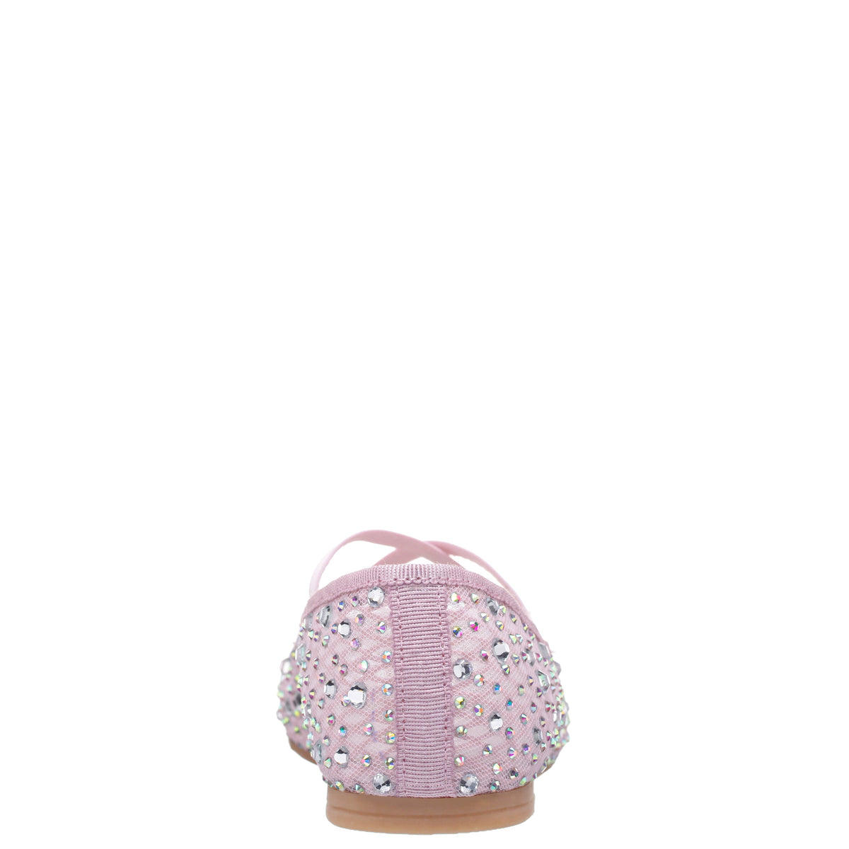 Girls Hadley Pink Rhinestone Mesh Ballet Flats | Nina Shoes