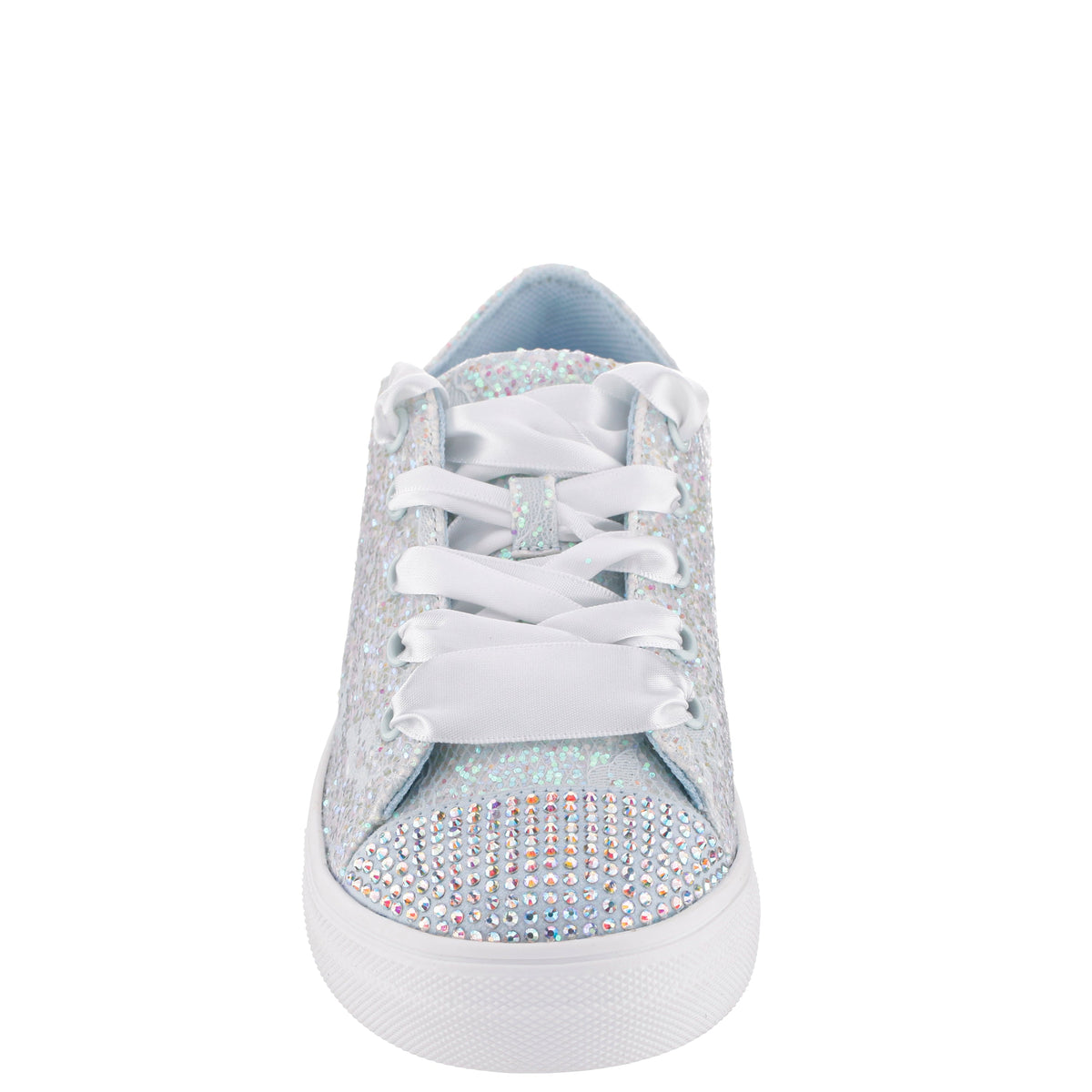 Girls Monika Blue Glitter Lace Tie Sneakers | Nina Shoes