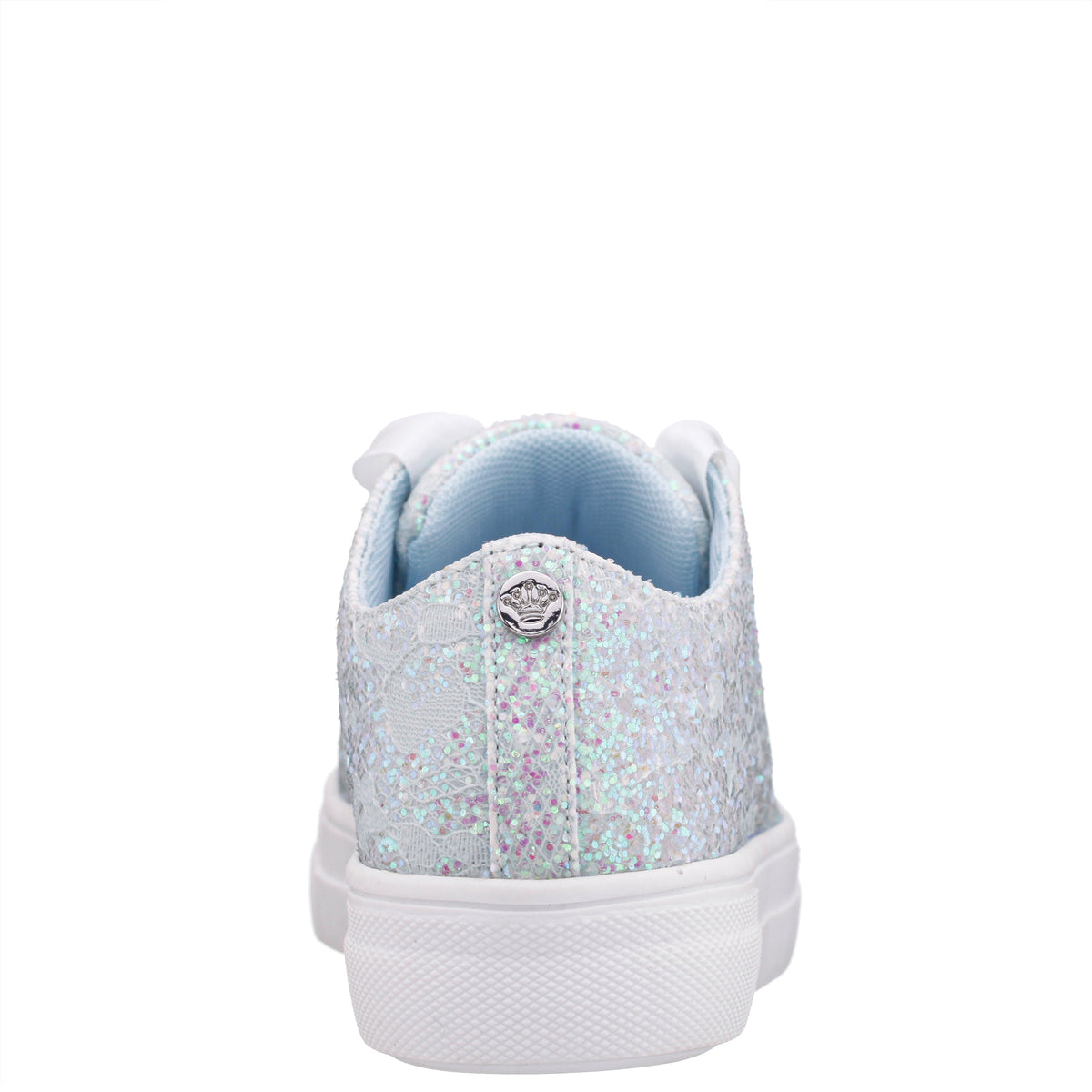 Girls Monika Blue Glitter Lace Tie Sneakers | Nina Shoes