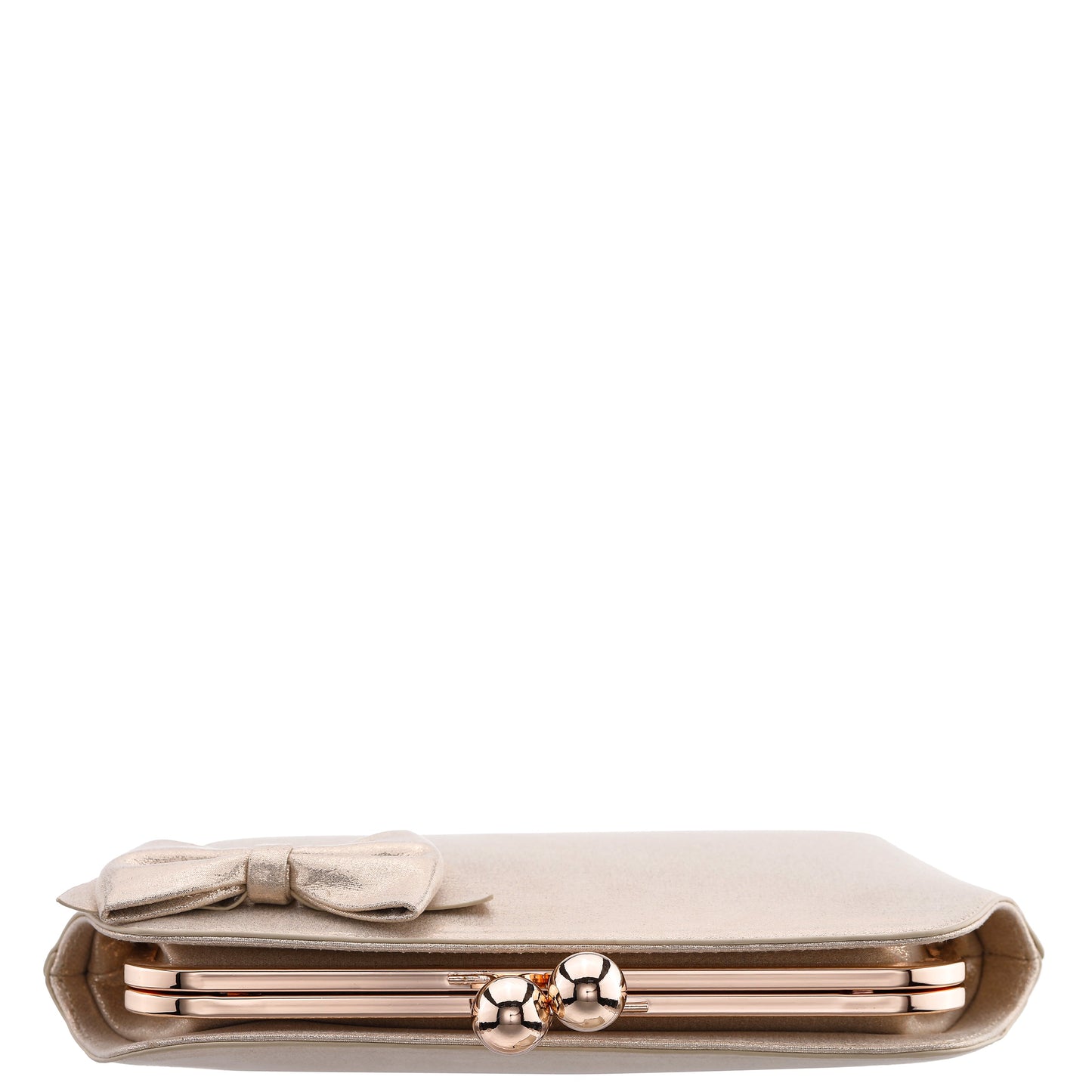 Kenji-M Platino Reflective Suedette Frame Clutch | Nina Shoes