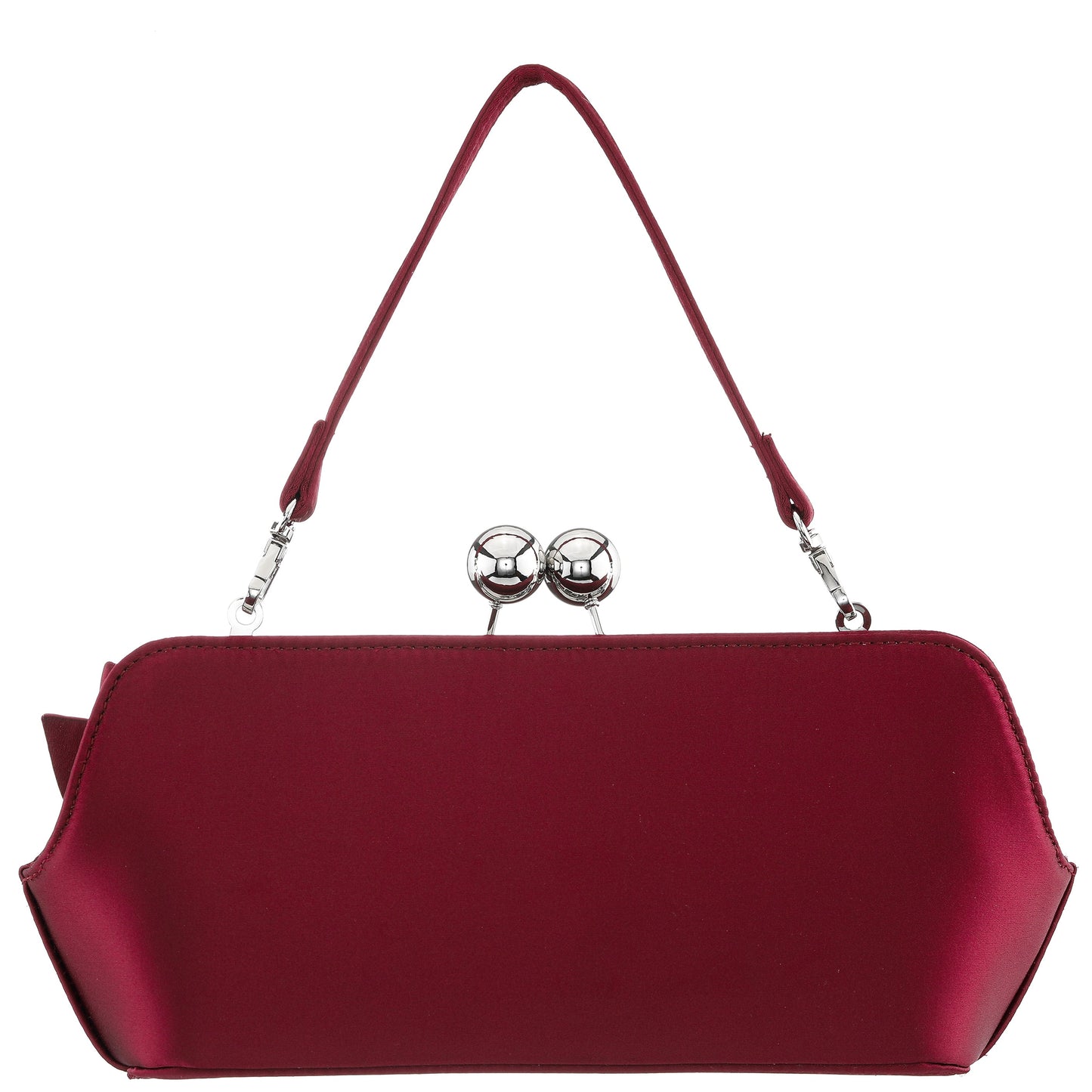 Kenji-K Red Satin Frame Clutch | Nina Shoes