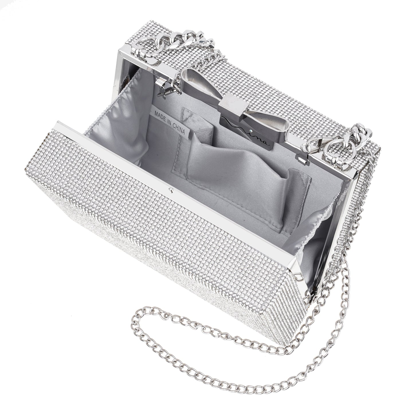 Regalo Silver Solid Box Bag | Nina Shoes