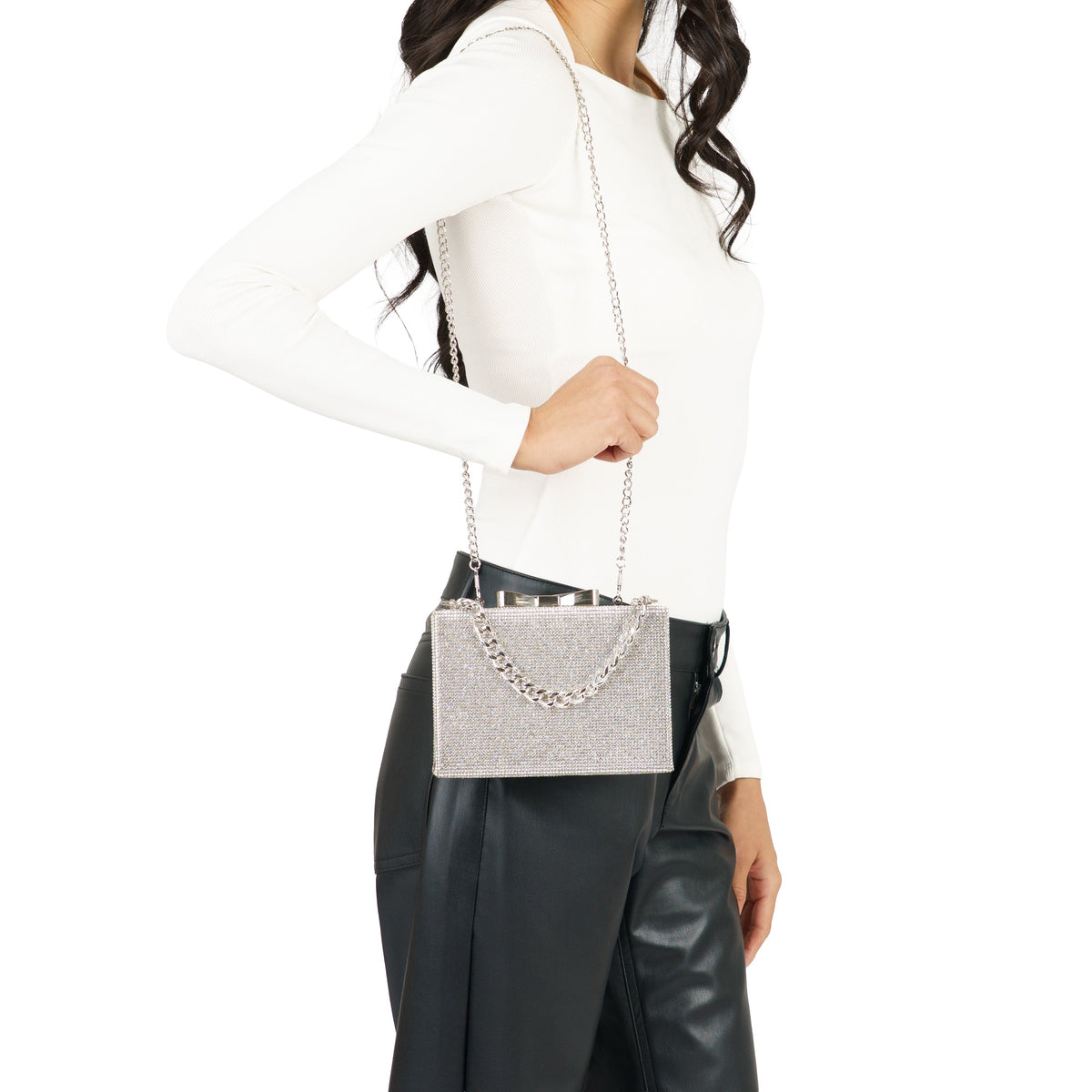 Regalo Silver Solid Box Bag | Nina Shoes