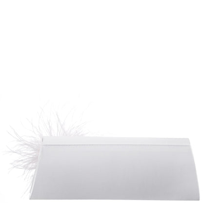 Zosia White Satin Foldover Clutch | Nina Shoes