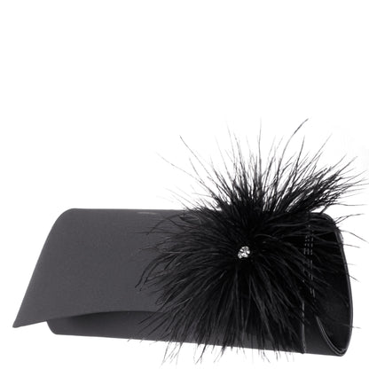 Zosia Black Satin Foldover Clutch | Nina Shoes