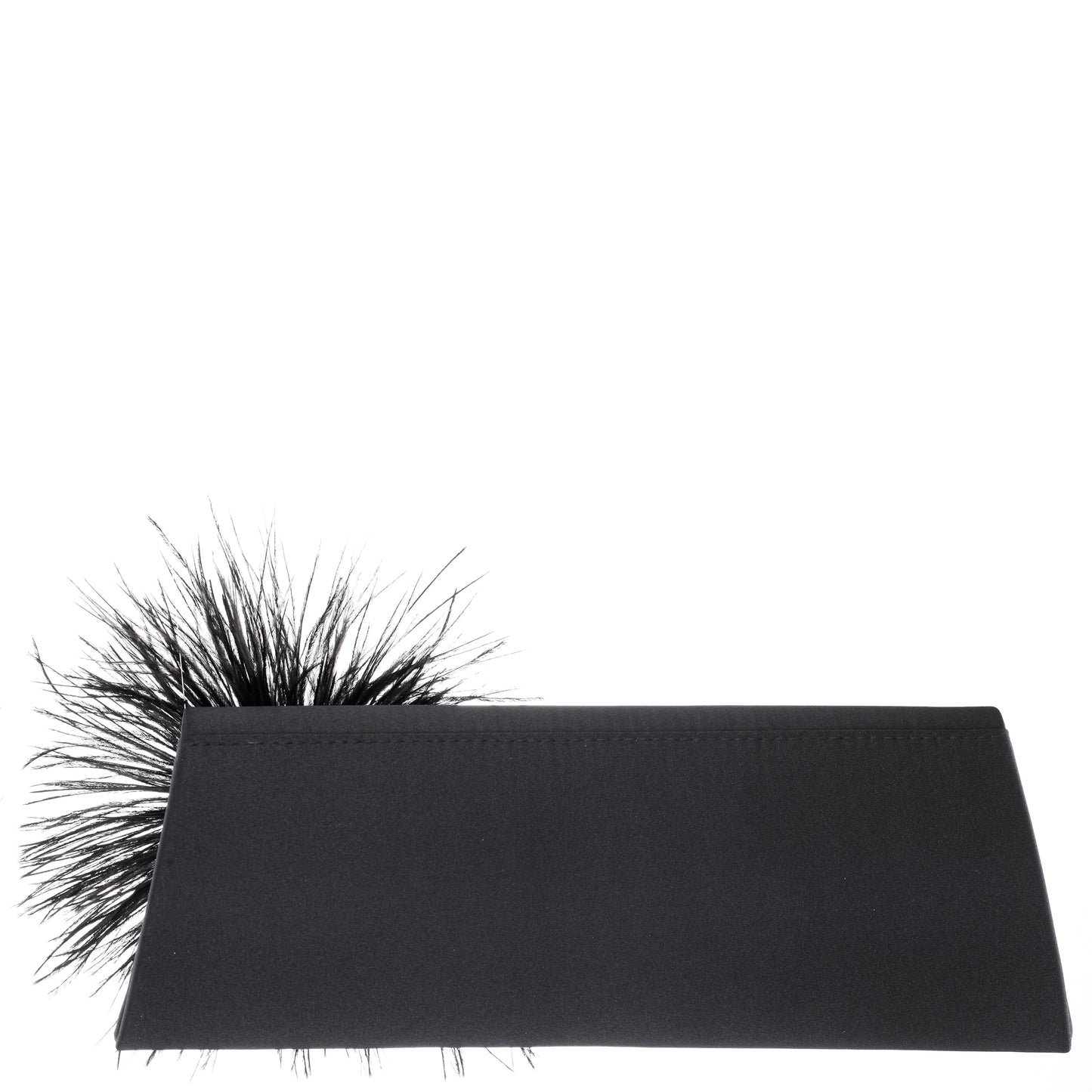 Zosia Black Satin Foldover Clutch | Nina Shoes