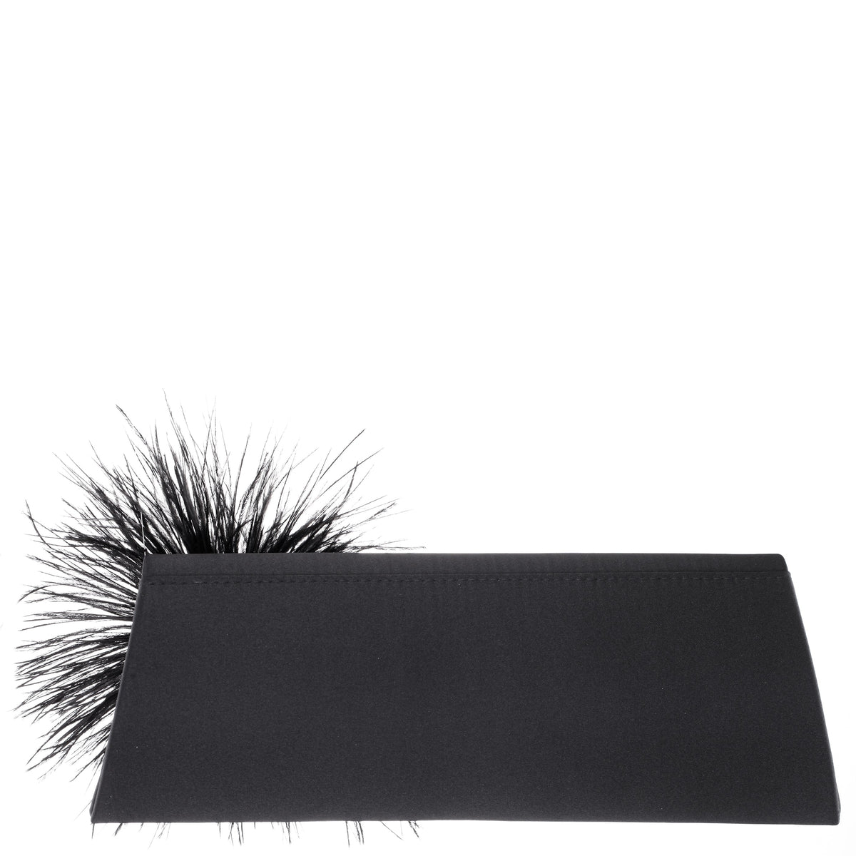 Zosia Black Satin Foldover Clutch | Nina Shoes