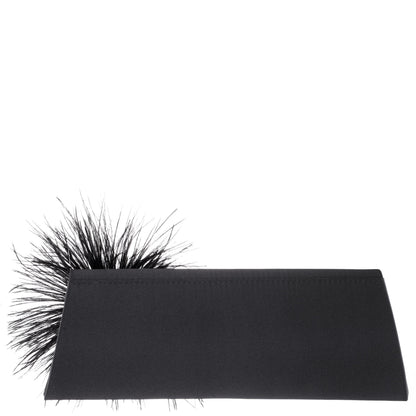 Zosia Black Satin Foldover Clutch | Nina Shoes