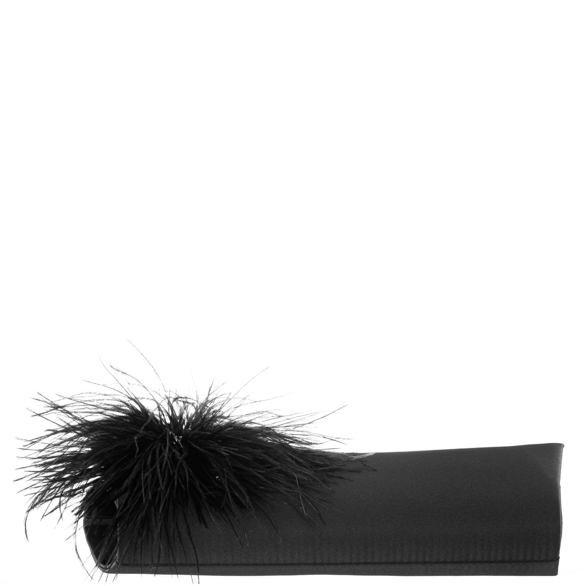 Zosia Black Satin Foldover Clutch | Nina Shoes
