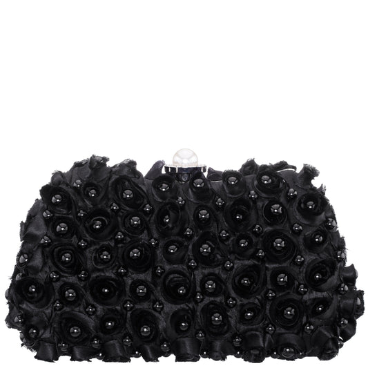 Paloma Black Pearl/Polyester Box Bag | Nina Shoes