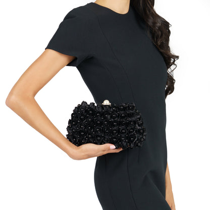Paloma Black Pearl/Polyester Box Bag | Nina Shoes
