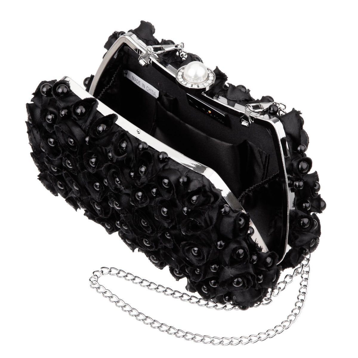 Paloma Black Pearl/Polyester Box Bag | Nina Shoes