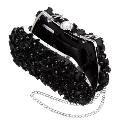 Paloma Black Pearl/Polyester Box Bag | Nina Shoes