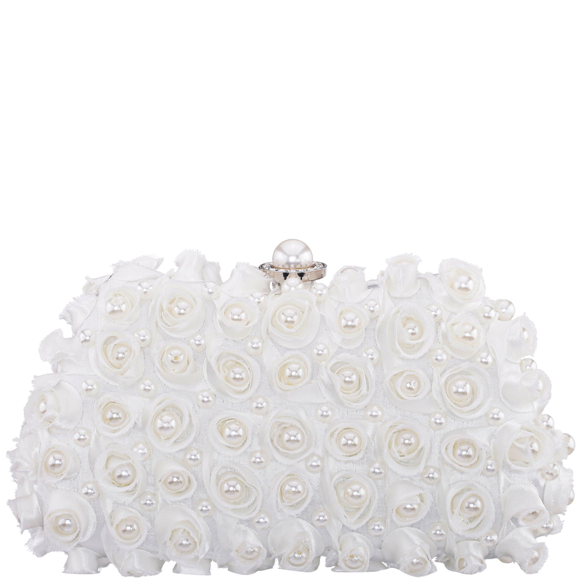 Paloma White Pearl/Polyester Box Bag | Nina Shoes