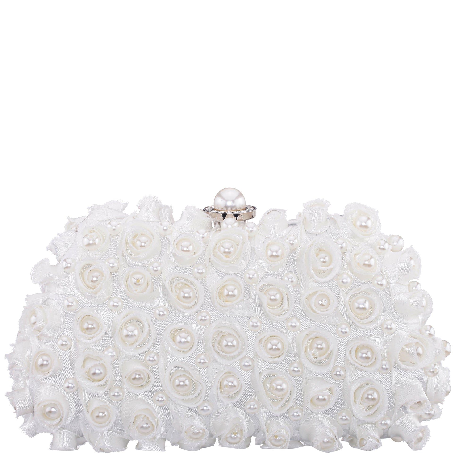 Paloma White Pearl/Polyester Box Bag | Nina Shoes