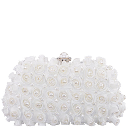 Paloma White Pearl/Polyester Box Bag | Nina Shoes