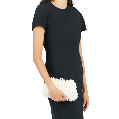 Paloma White Pearl/Polyester Box Bag | Nina Shoes