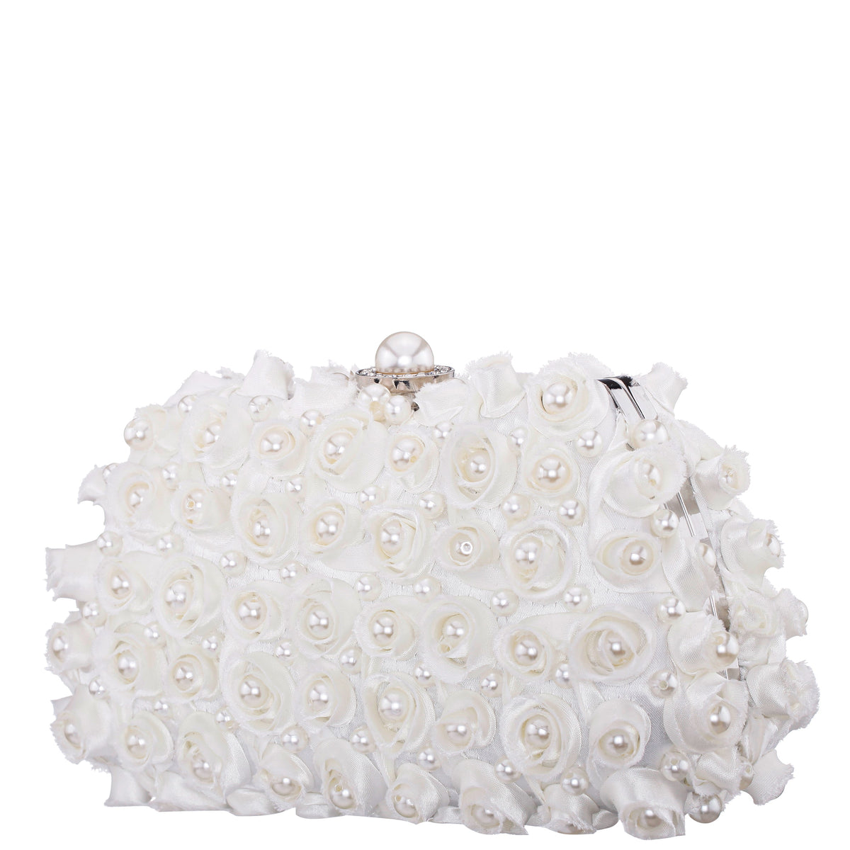 Paloma White Pearl/Polyester Box Bag | Nina Shoes