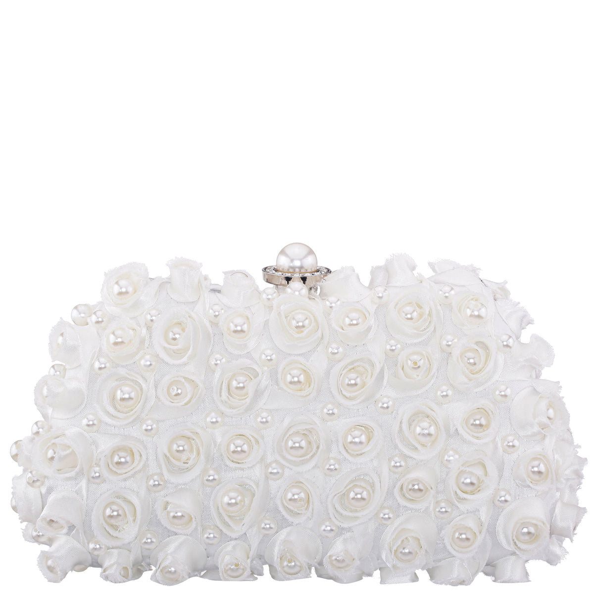 Paloma White Pearl/Polyester Box Bag | Nina Shoes