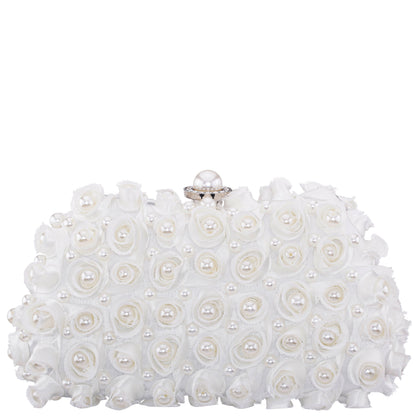 Paloma White Pearl/Polyester Box Bag | Nina Shoes