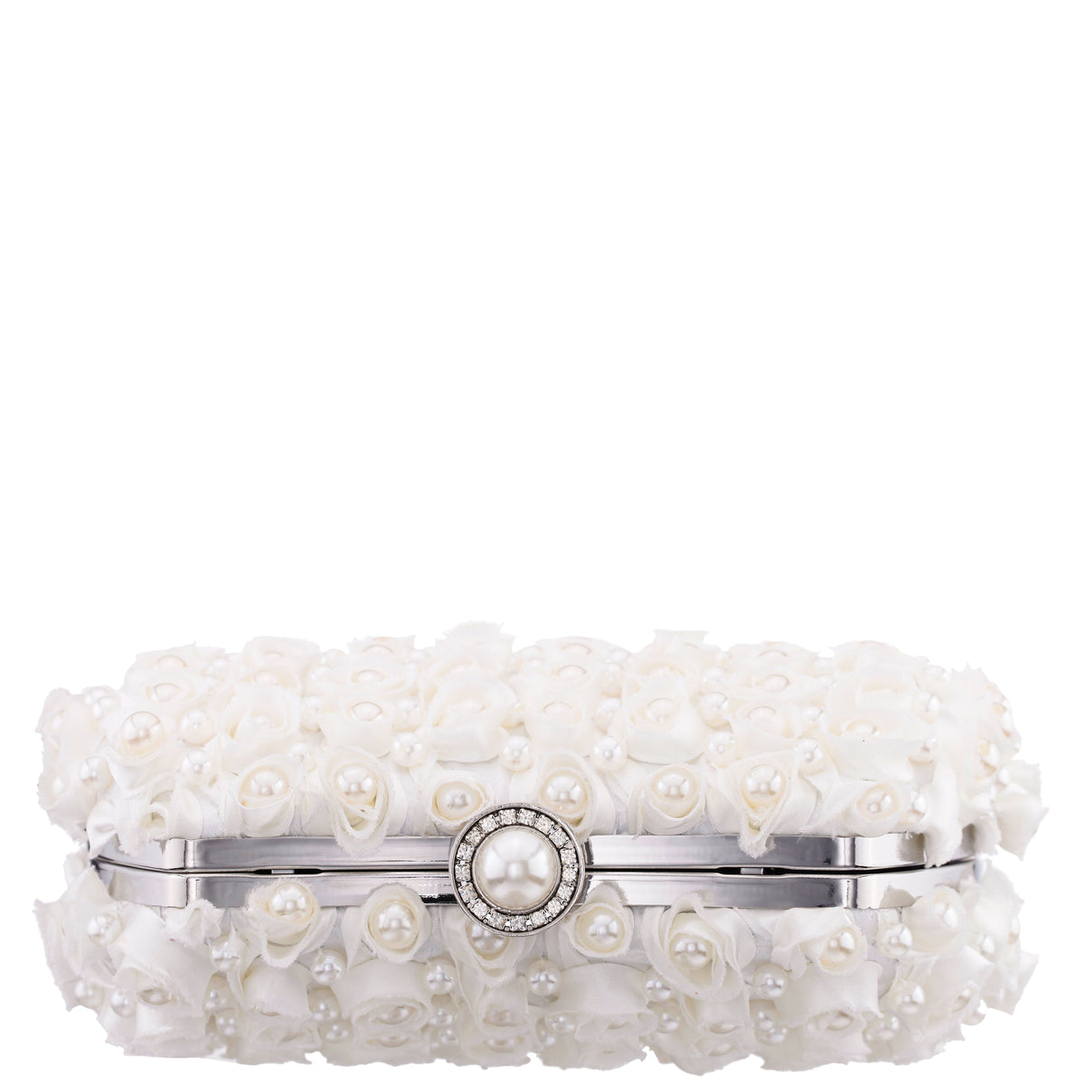 Paloma White Pearl/Polyester Box Bag | Nina Shoes