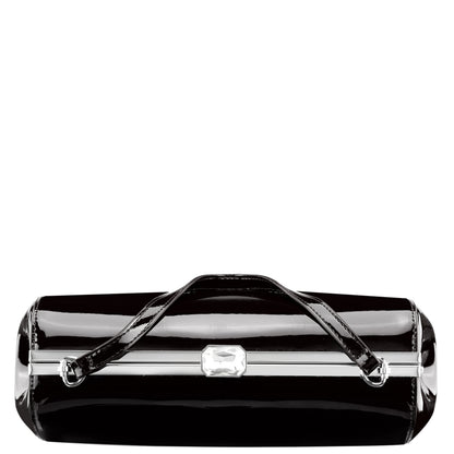 Delsie Black Patene Pu Frame Clutch | Nina Shoes