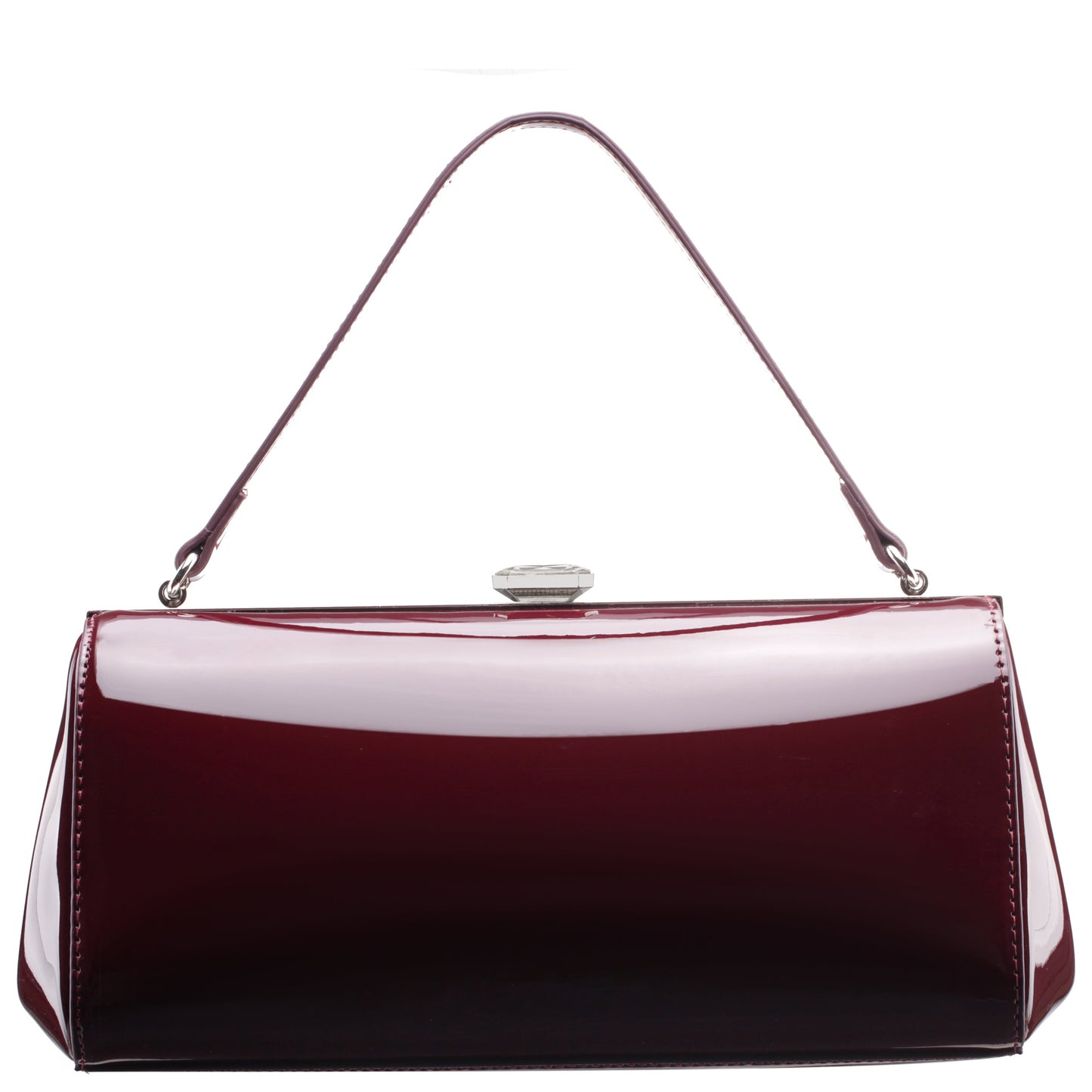 Delsie Red Pat Frame Clutch | Nina Shoes