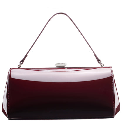 Delsie Red Pat Frame Clutch | Nina Shoes