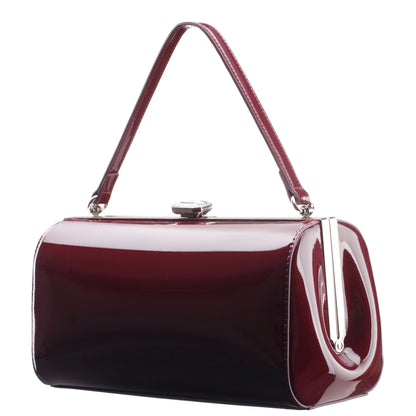 Delsie Red Pat Frame Clutch | Nina Shoes
