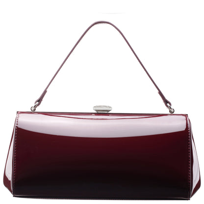 Delsie Red Pat Frame Clutch | Nina Shoes